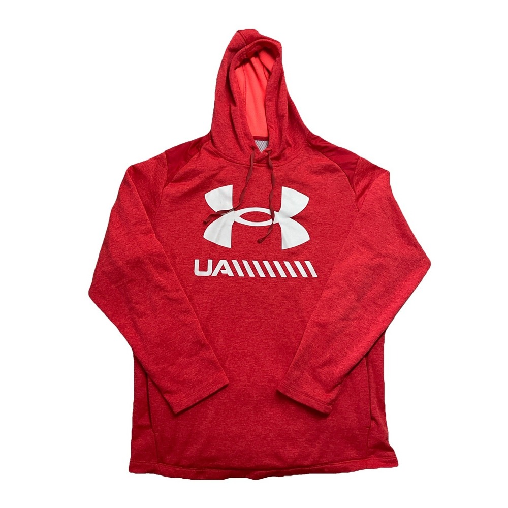 Under Armour‎ Men's Orange Long Sleeve Pullover Hoodie Size XL